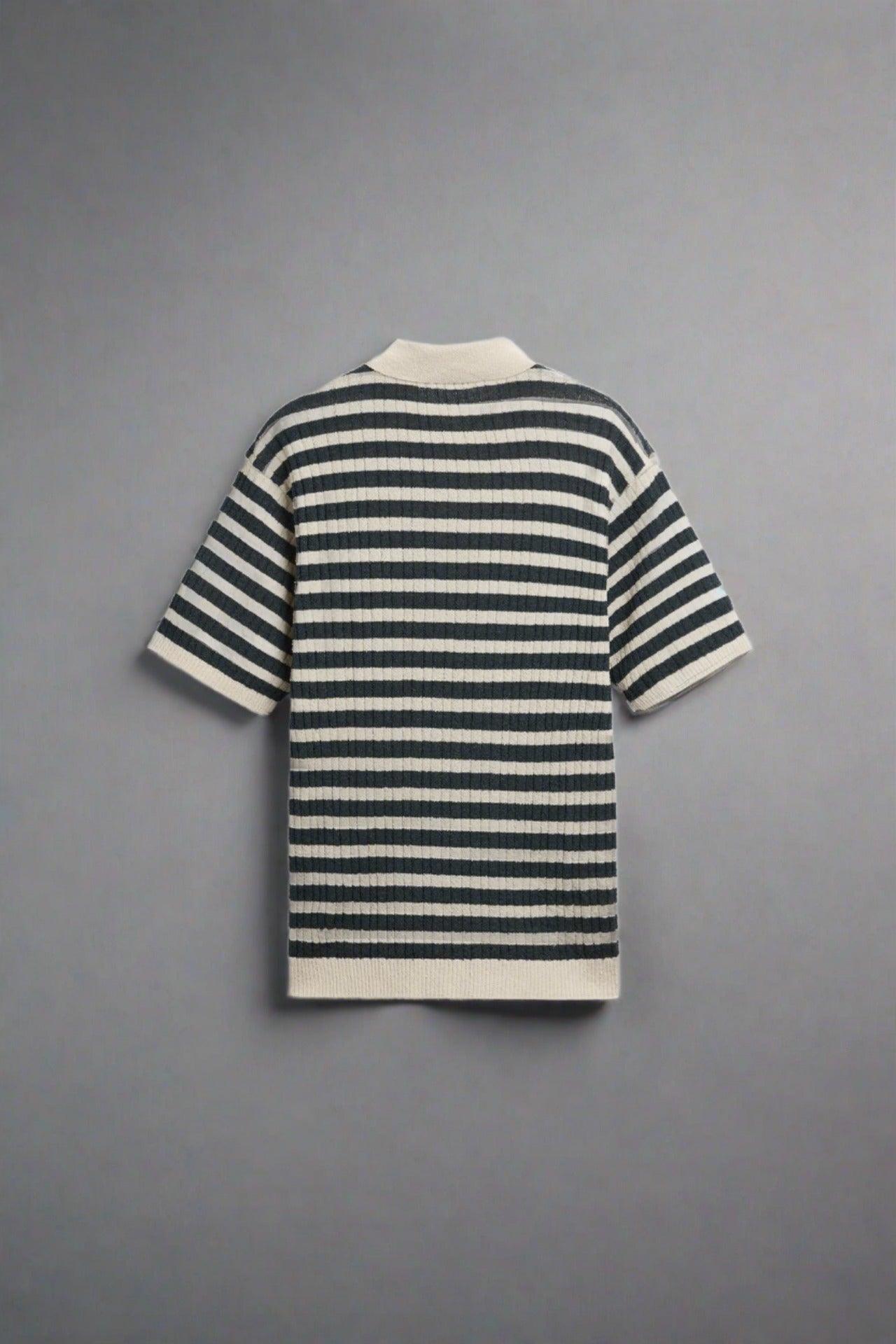 Novaya | Striped Knit Polo