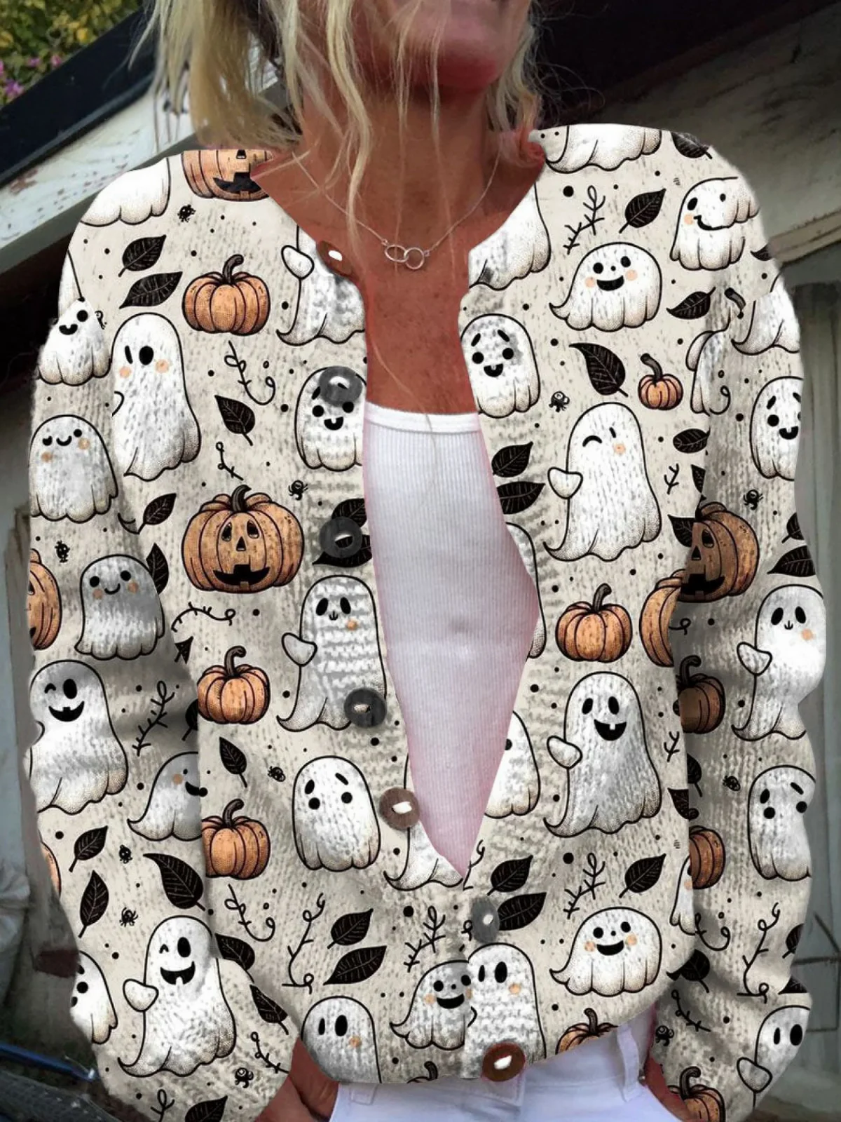 Ghost Halloween Cardigan
