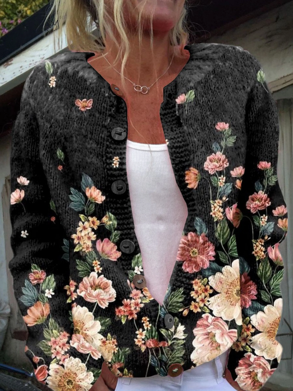 Floral Casual Cardigan