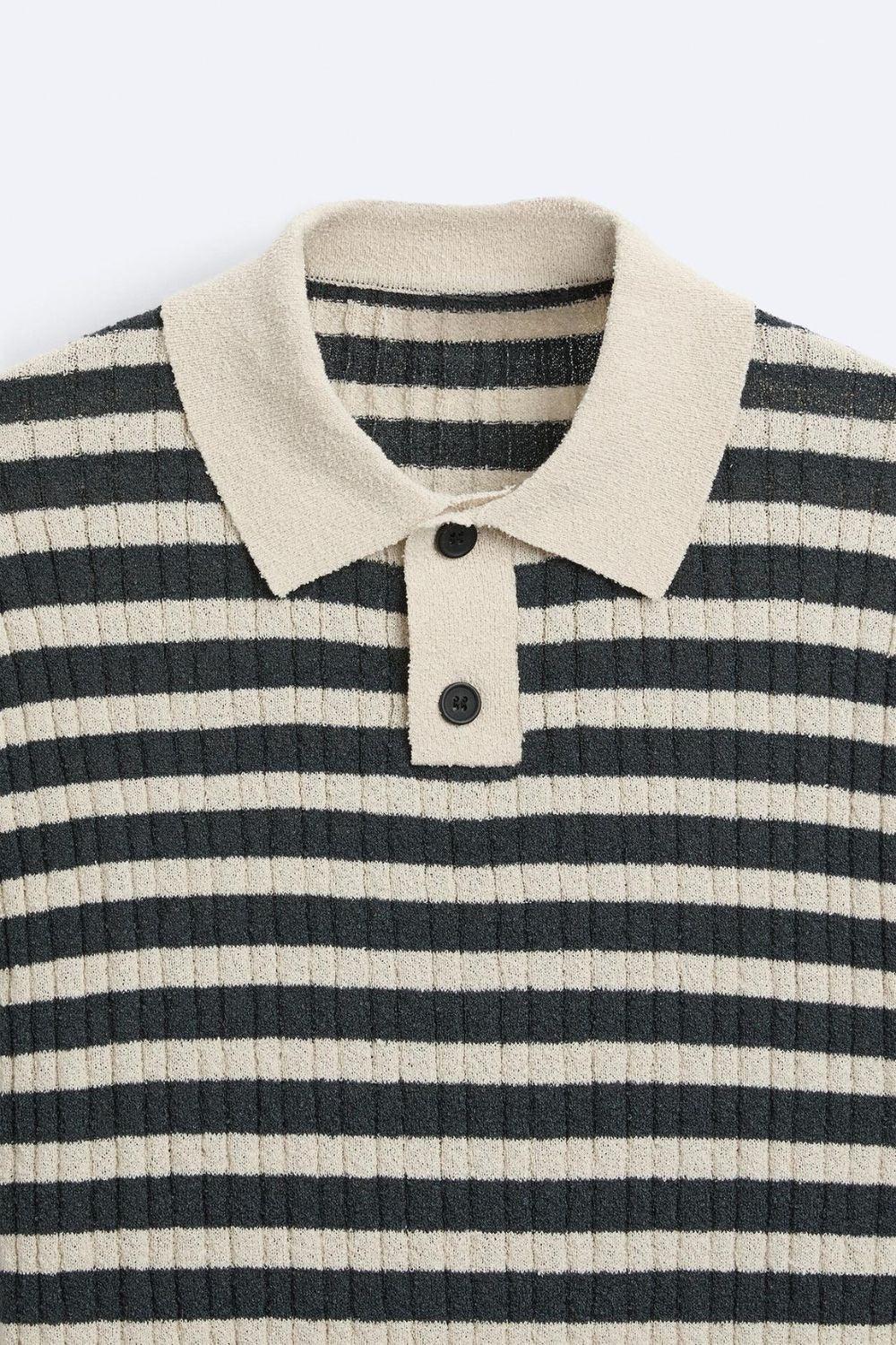 Novaya | Striped Knit Polo