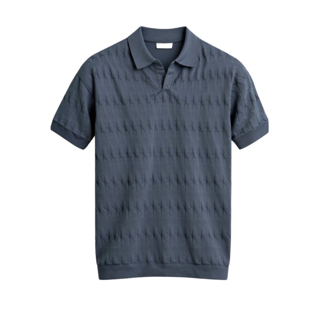 Novaya | Cable Knit Polo