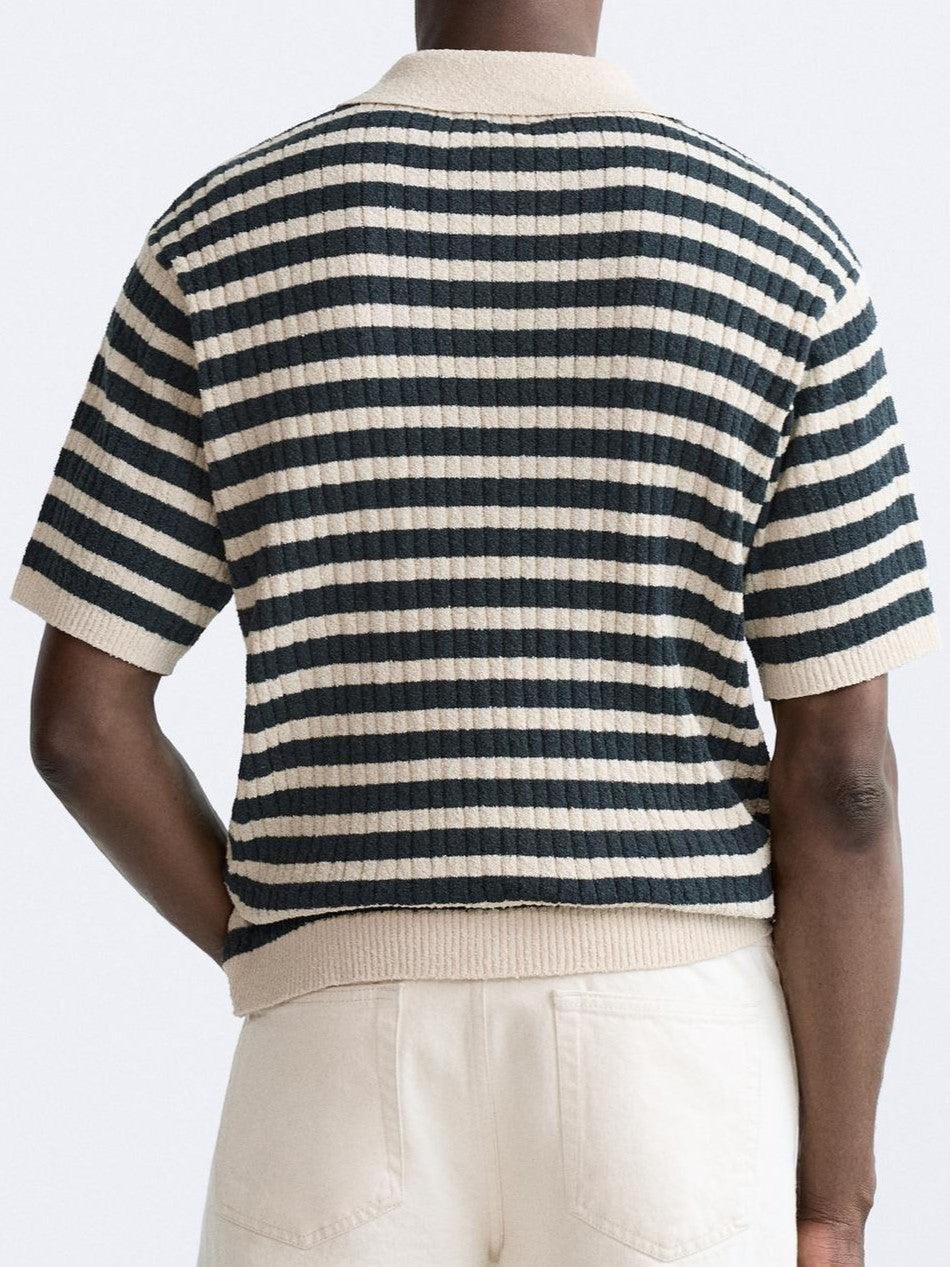 Novaya | Striped Knit Polo