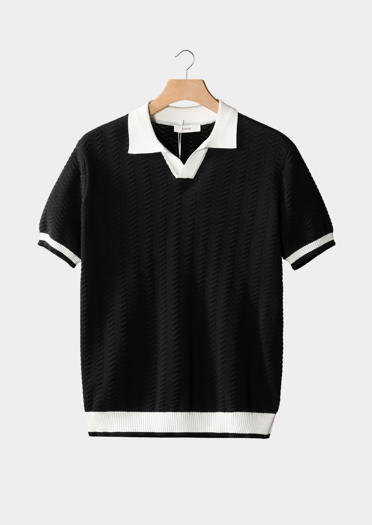 Novaya | Textured Contrast Polo