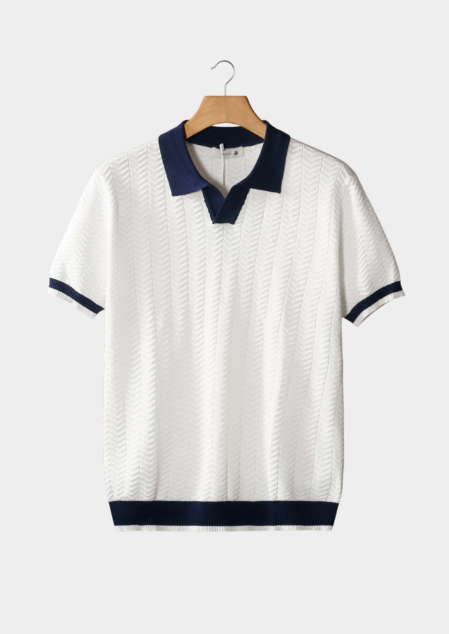 Novaya | Textured Contrast Polo