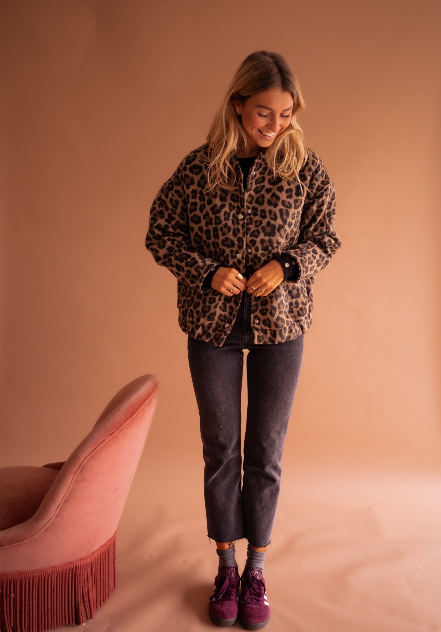 Novaya | Leopard Bomber Jacket