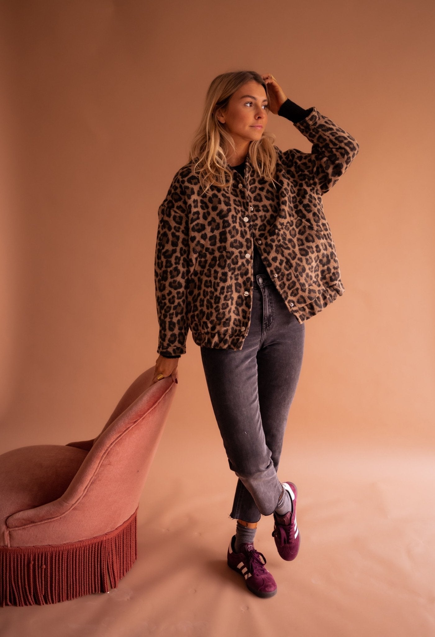 Novaya | Leopard Bomber Jacket