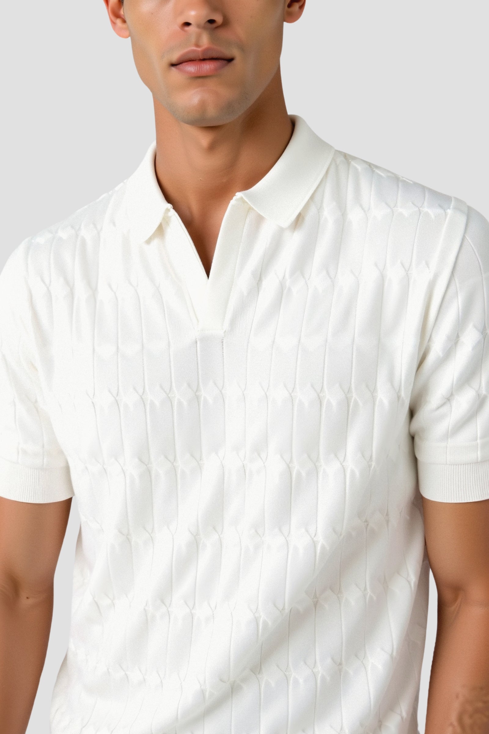 Novaya | Cable Knit Polo