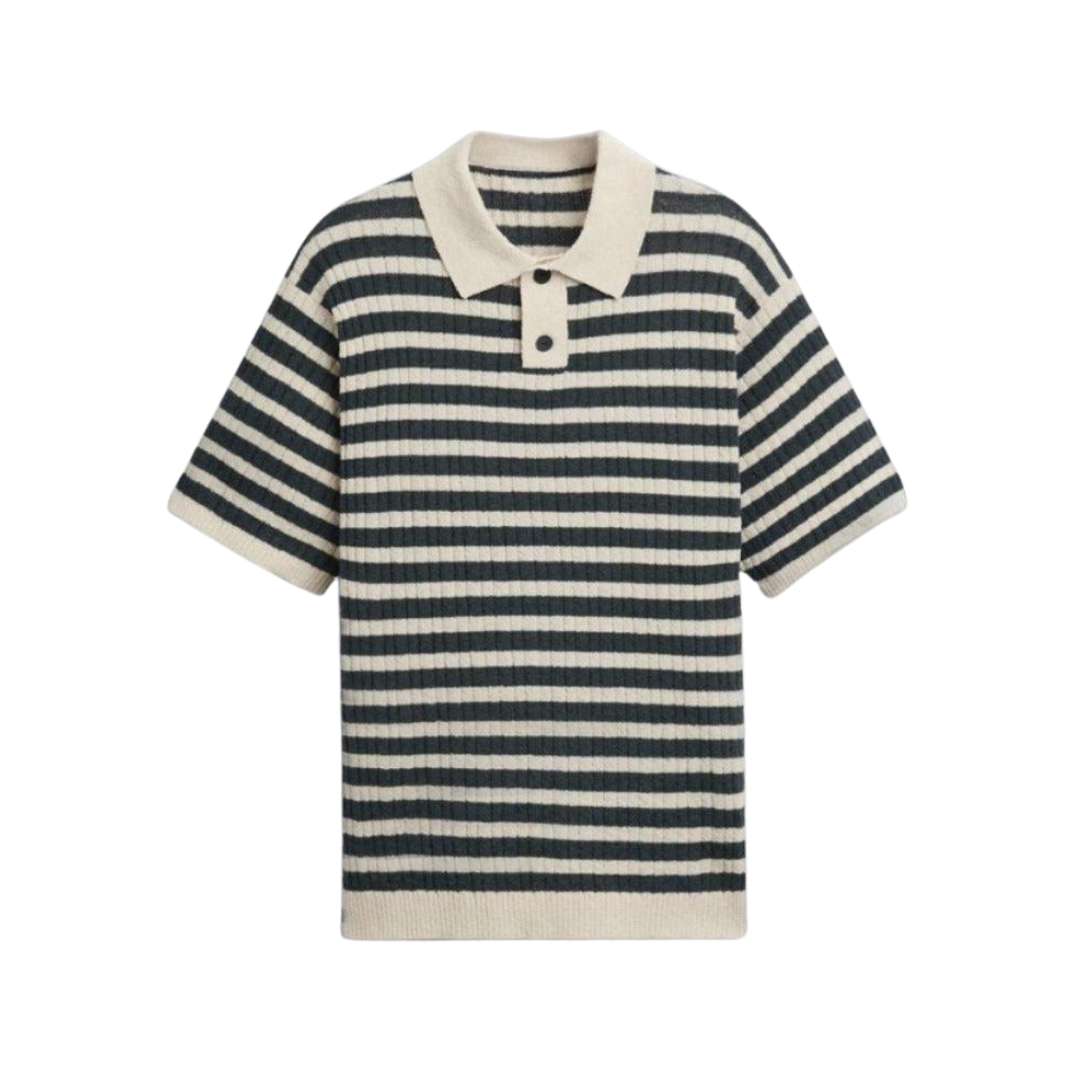Novaya | Striped Knit Polo