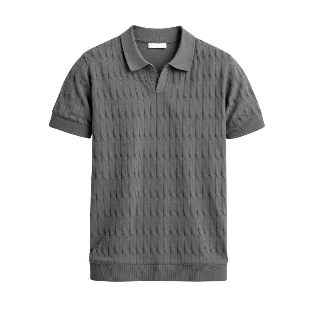 Novaya | Cable Knit Polo