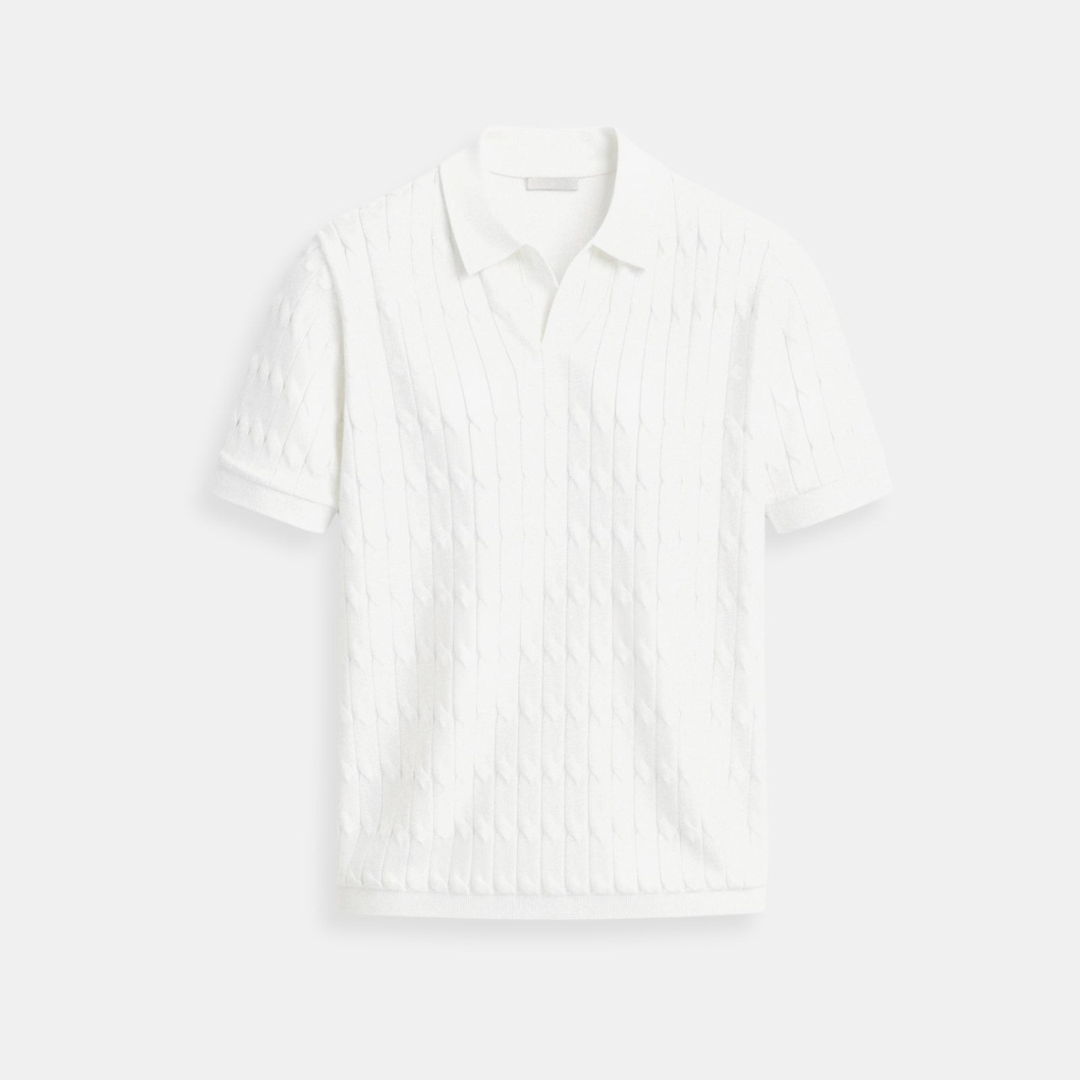Novaya | Cable Knit Polo
