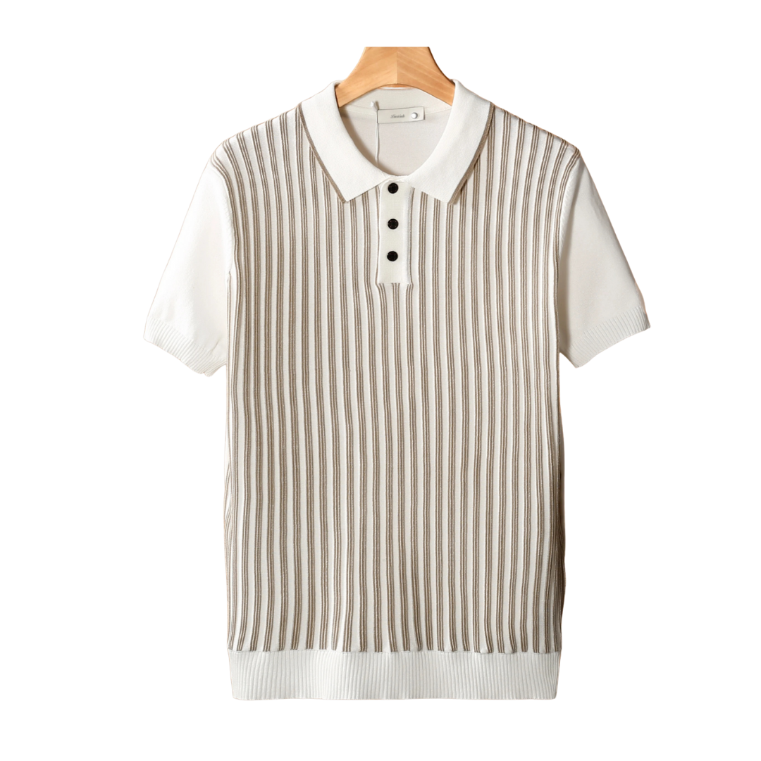 Novaya | Vertical Stripe Polo