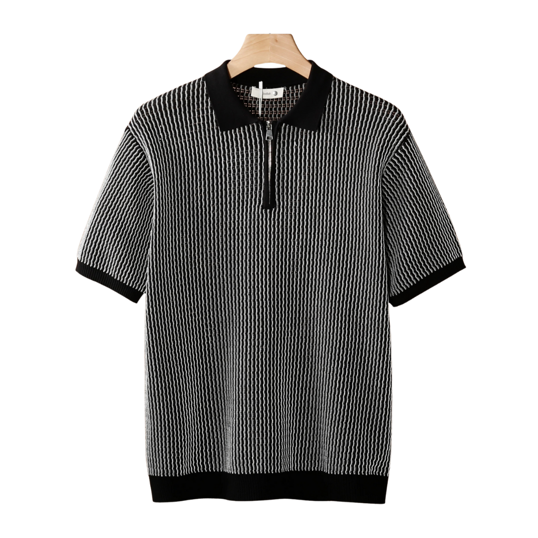 Novaya | Linear Zip Polo