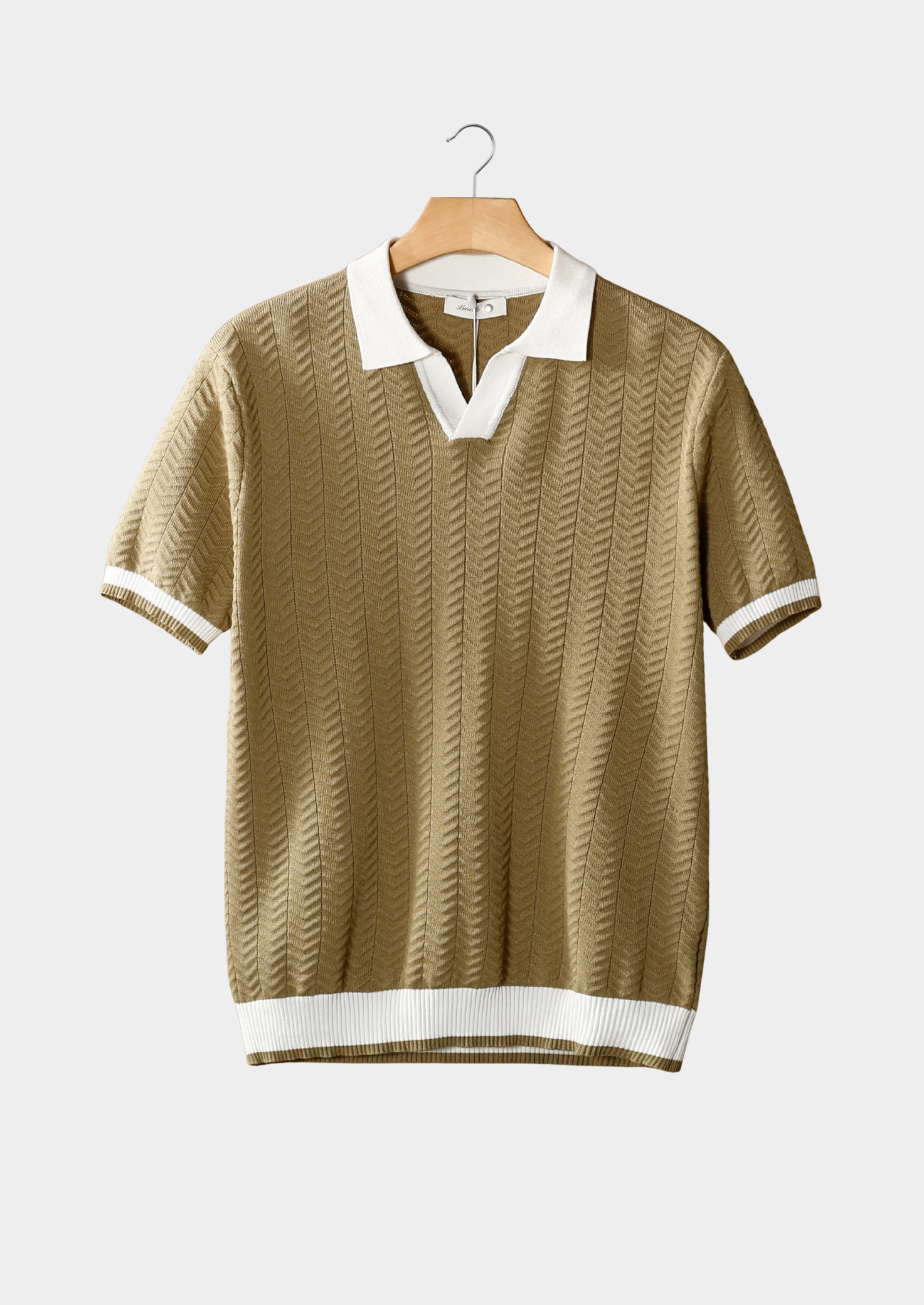 Novaya | Textured Contrast Polo